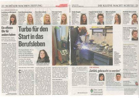 Schüler machen Zeitung: Jugend am Werk als Top-Thema
